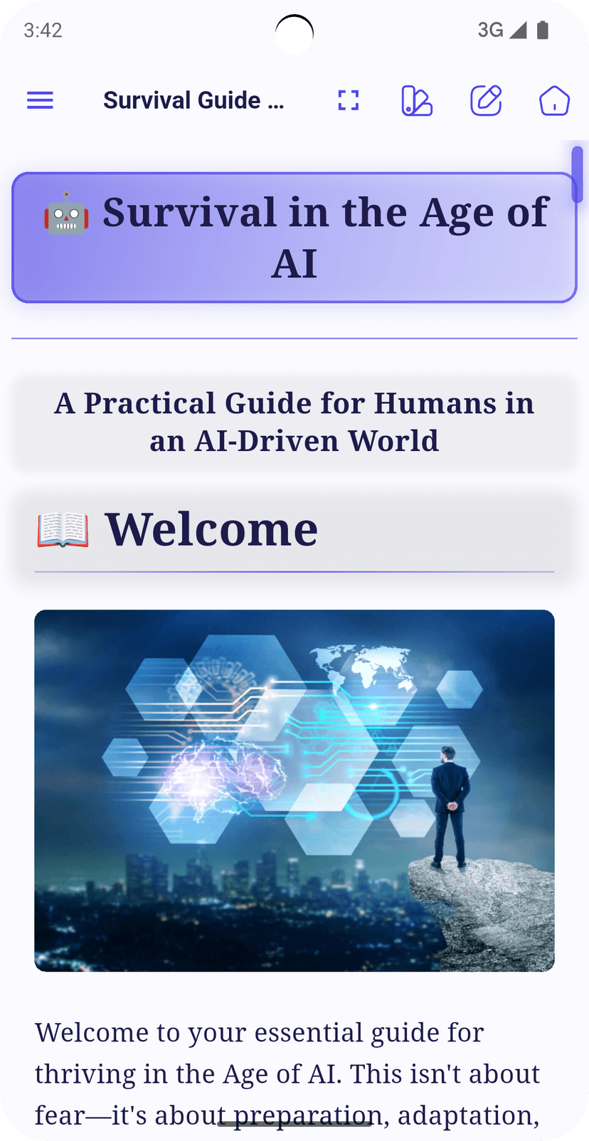 Document editor interface