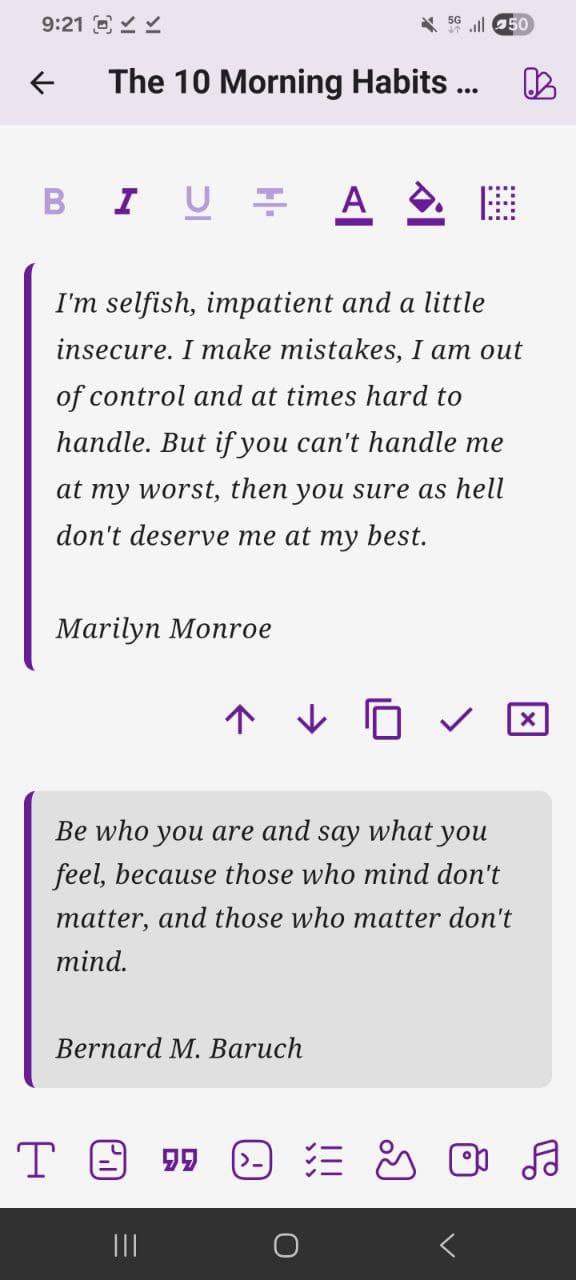 Quote block for citations