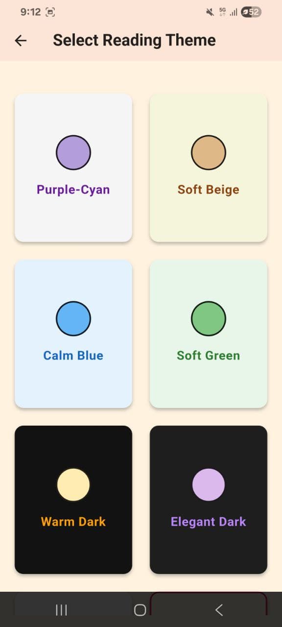 Theme selection options